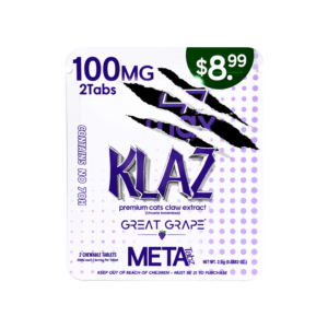 meta tabz 7max klaz cats claw prop blend tablets great grape 100mg 2ct 50mg tab 
