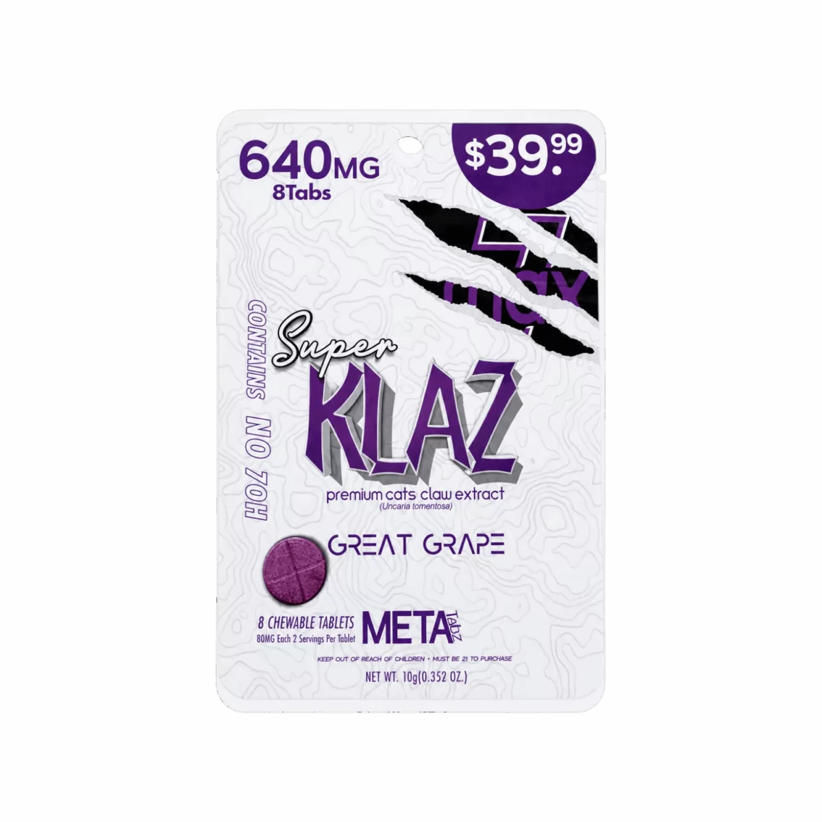 meta tabz 7max klaz cats claw prop blend tablets great grape 640mg 8ct 80mg tab 1200x1200.png (1) meta tabz 7max klaz cats claw prop blend tablets great grape 640mg 8ct 80mg tab 1200x1200.png (1)